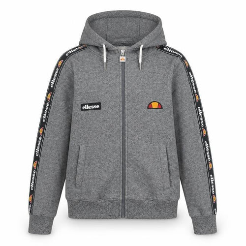 ellesse Womens Grey Cotton Full Zip Hoodie Size 6 Zip