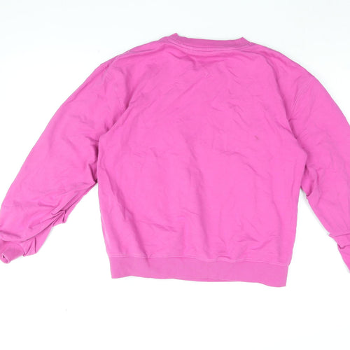 Tommy Hilfiger Girls Pink Cotton Pullover Sweatshirt Size 14 Years Pullover - Tommy Hilfiger