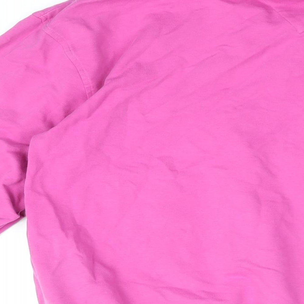 Tommy Hilfiger Girls Pink Cotton Pullover Sweatshirt Size 14 Years Pullover - Tommy Hilfiger