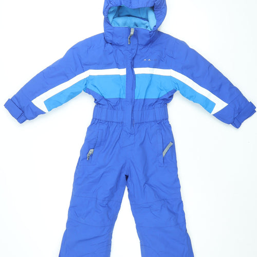 Parallel Girls Blue Nylon Jumpsuit One-Piece Size 3-4 Years L17 in Zip - Ski Suit