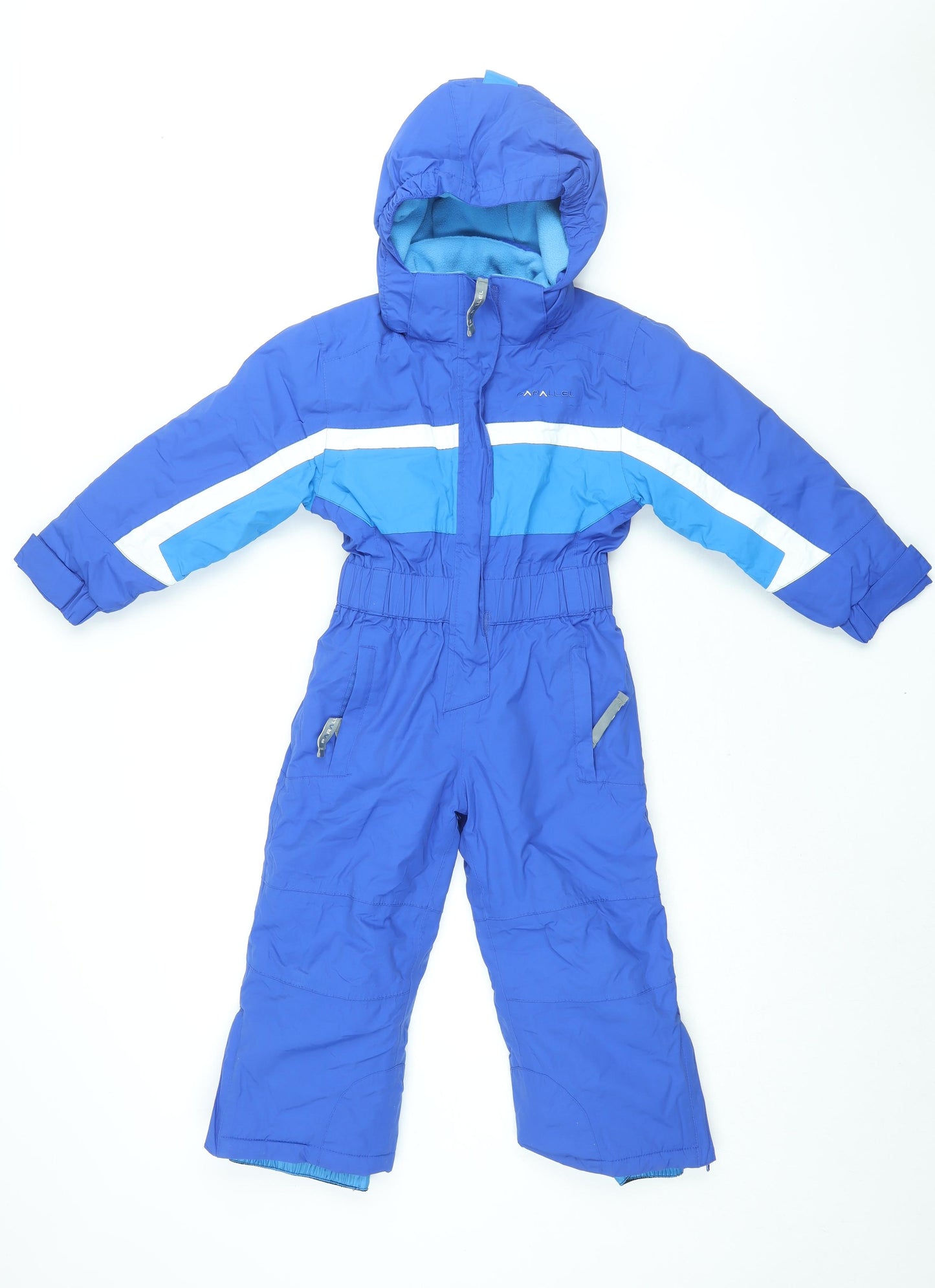 Parallel Girls Blue Nylon Jumpsuit One-Piece Size 3-4 Years L17 in Zip - Ski Suit