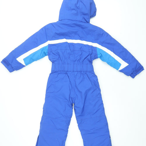 Parallel Girls Blue Nylon Jumpsuit One-Piece Size 3-4 Years L17 in Zip - Ski Suit