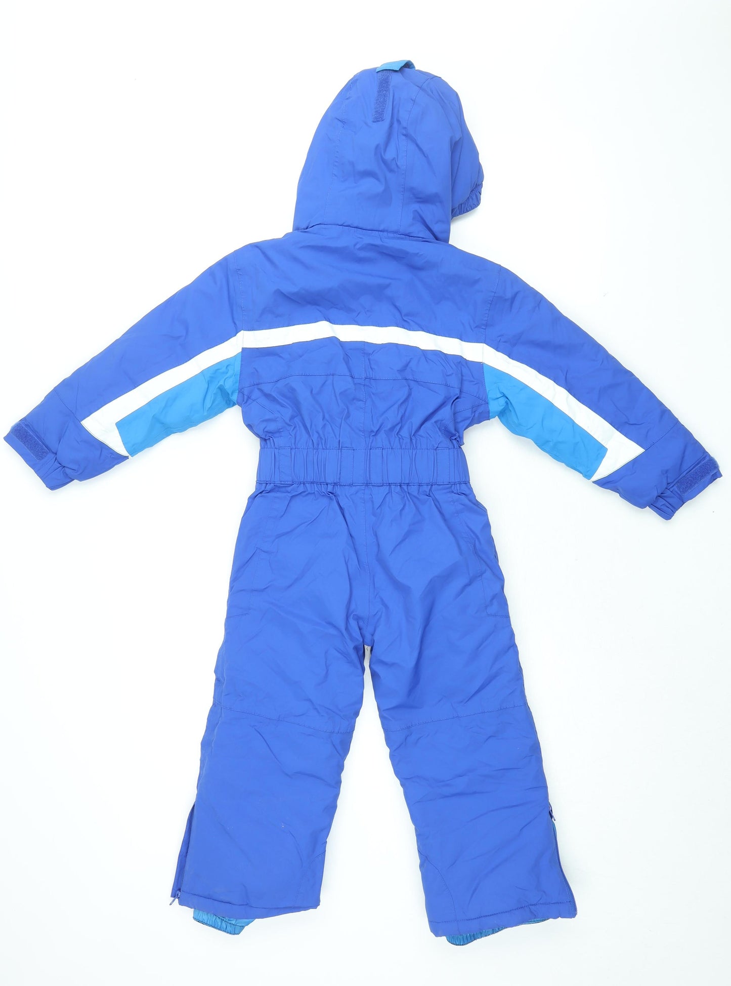 Parallel Girls Blue Nylon Jumpsuit One-Piece Size 3-4 Years L17 in Zip - Ski Suit