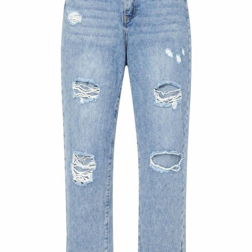 See See Paris Womens Blue Cotton Straight Jeans Size 12 L32 in Regular Zip