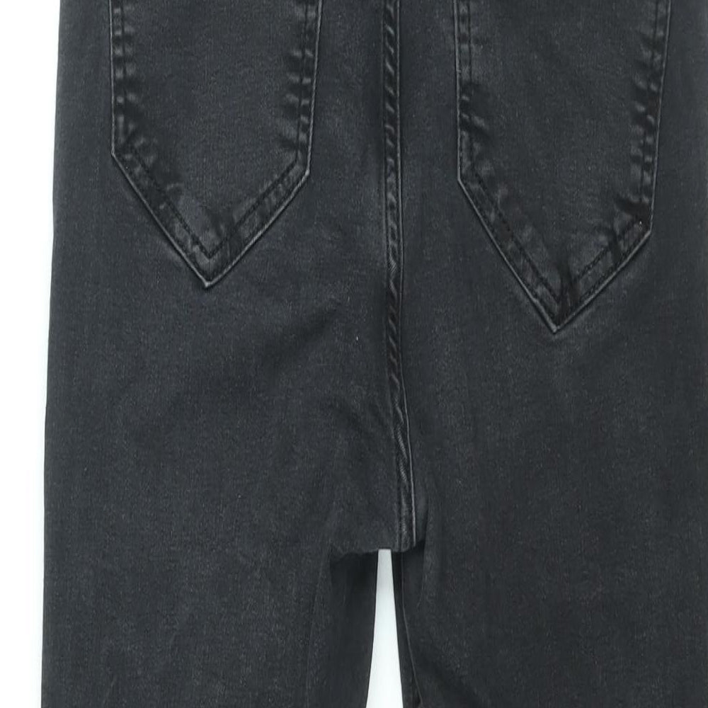 River Island Womens Black Cotton Skinny Jeans Size 12 L26.5 in Regular Zip