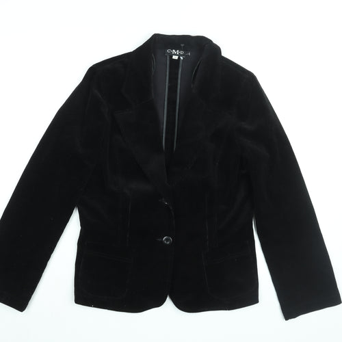 CMD Womens Black Jacket Blazer Size 14 Button