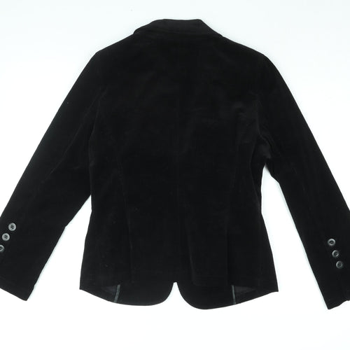 CMD Womens Black Jacket Blazer Size 14 Button