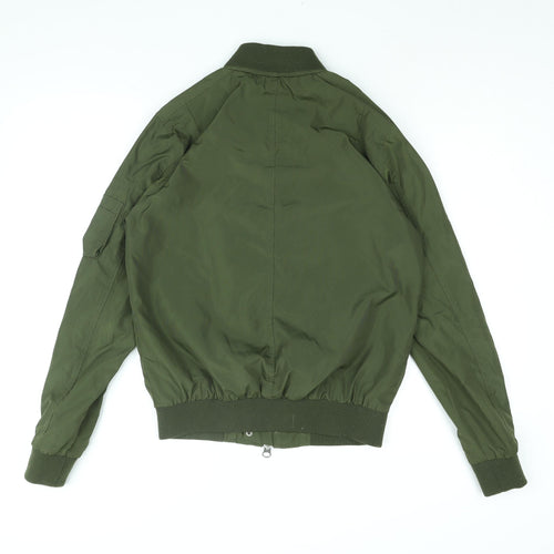 Topman Mens Green Bomber Jacket Jacket Size XS Zip