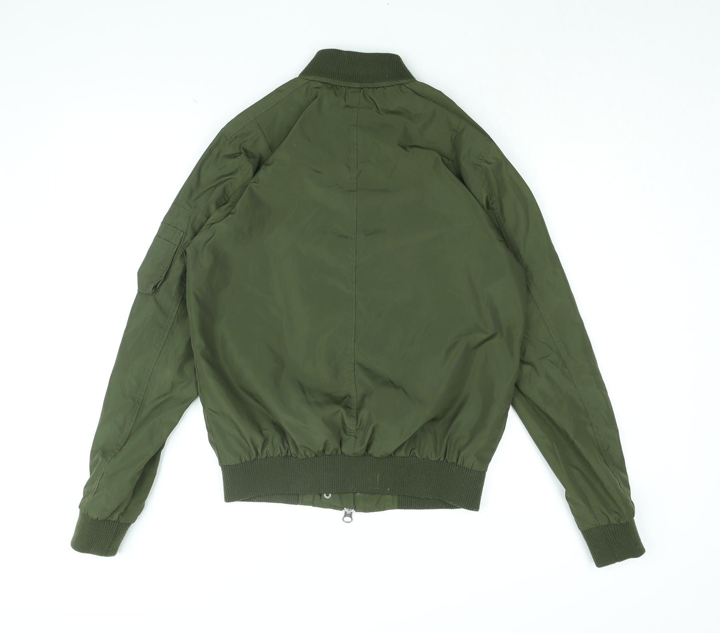 Topman Mens Green Bomber Jacket Jacket Size XS Zip
