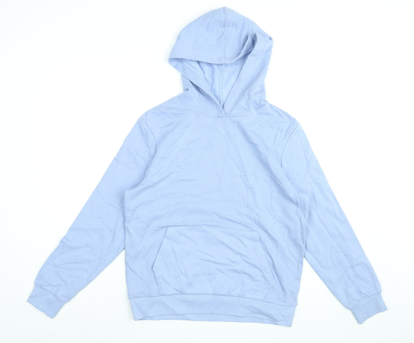 Marks and Spencer Womens Blue Cotton Pullover Hoodie Size S Pullover