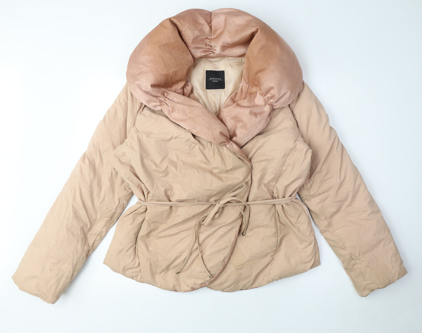 Max Mara Women's Beige Puffer Jacket Size M