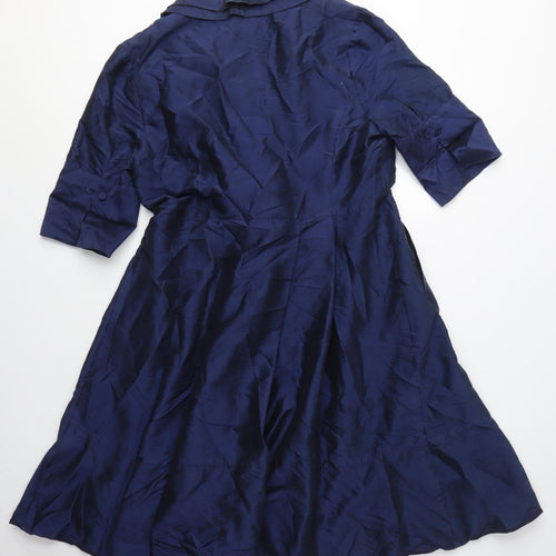 Blue Coast Women's Fit & Flare Dress with Collared Neckline