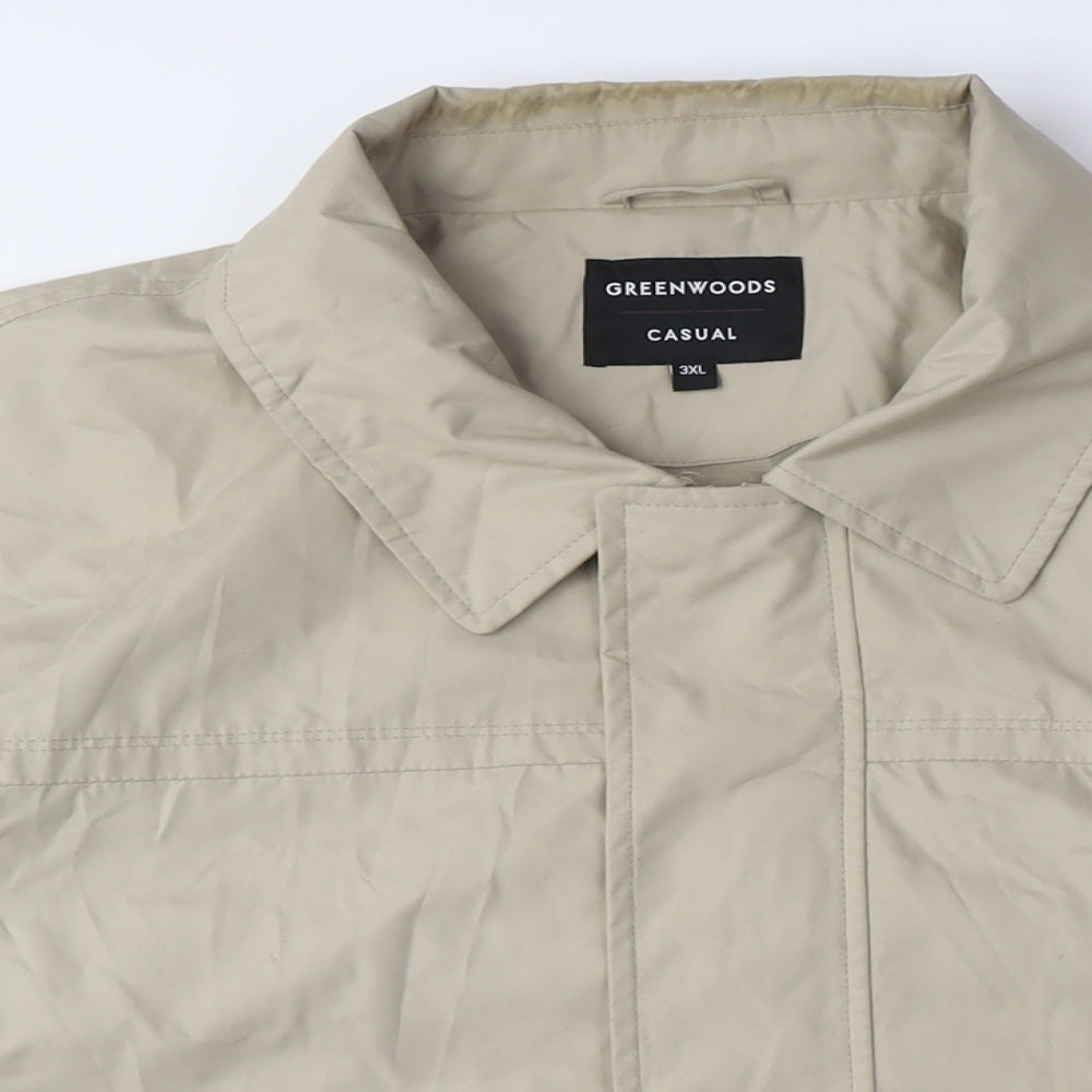 Greenwoods Men's Beige Windbreaker Jacket 3XL Casual