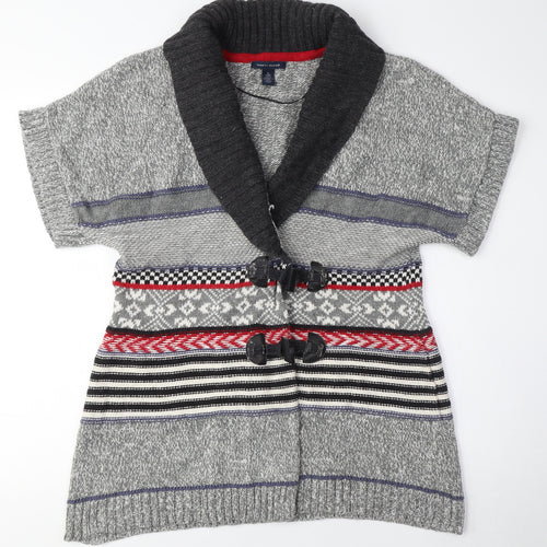 Tommy Hilfiger Women's Grey Cardigan XS Fair Isle