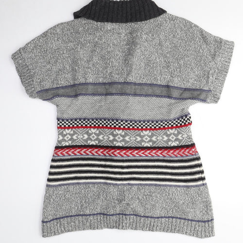 Tommy Hilfiger Women's Grey Cardigan XS Fair Isle