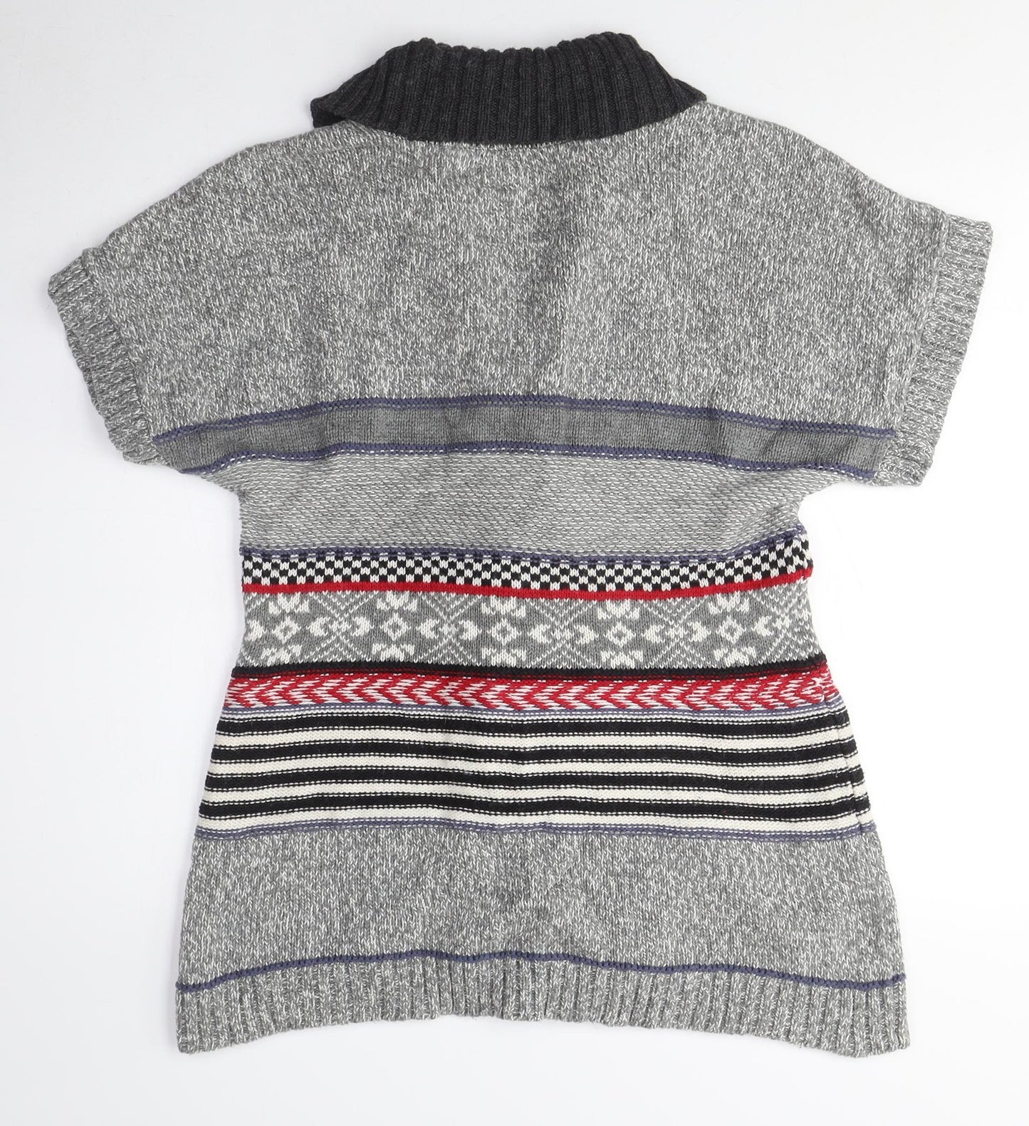 Tommy Hilfiger Women's Grey Cardigan XS Fair Isle