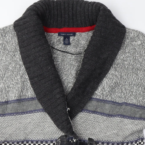 Tommy Hilfiger Women's Grey Cardigan XS Fair Isle