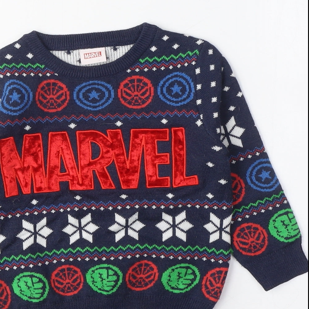 Marvel Boys Multicoloured Pullover Jumper, Size M