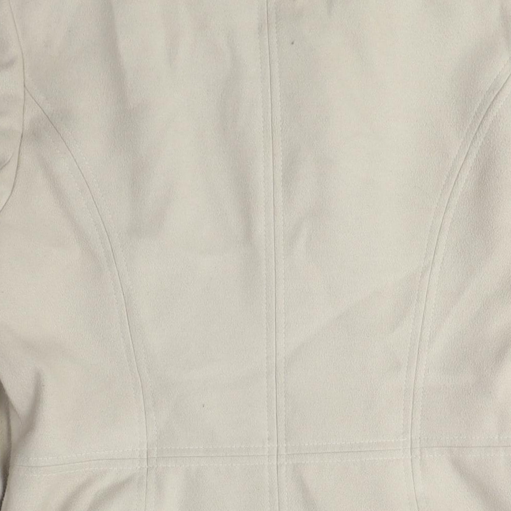 Oasis Women's Beige Wool Blend Overcoat Size M