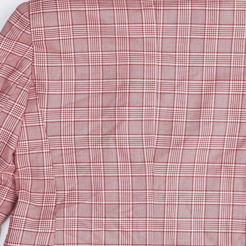 ASOS Women’s Red Plaid Double-Breasted Jacket UK 12