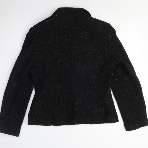 Charlotte Halton Women's Black Tweed Jacket UK 16