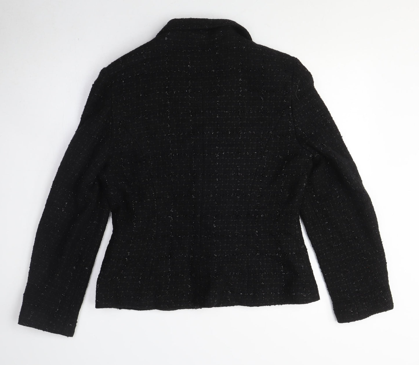 Charlotte Halton Women's Black Tweed Jacket UK 16