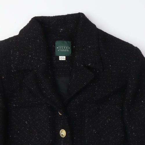 Charlotte Halton Women's Black Tweed Jacket UK 16