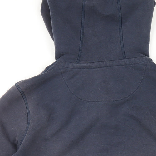 Fat Face Womens Blue Cotton Full Zip Hoodie Size 16 Zip