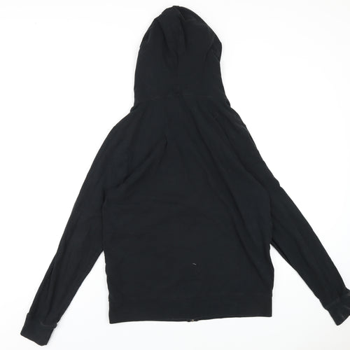 AllSaints Mens Black Cotton Full Zip Hoodie Size S