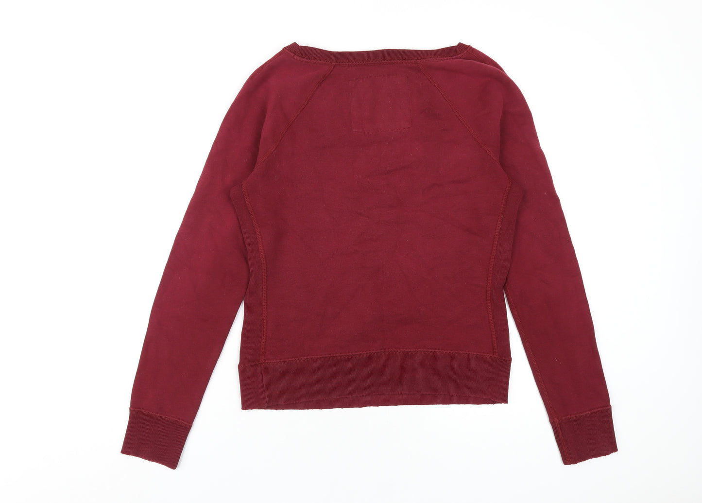 Abercrombie & Fitch Womens Red Cotton Pullover Sweatshirt Size M Pullover