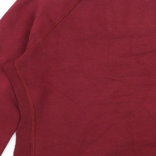 Abercrombie & Fitch Womens Red Cotton Pullover Sweatshirt Size M Pullover