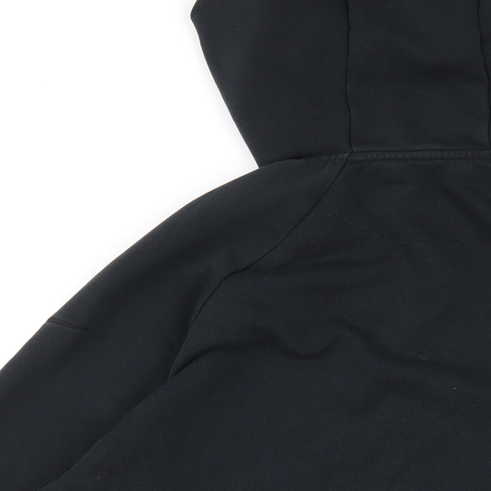 Nike Mens Black Cotton Full Zip Hoodie Size M