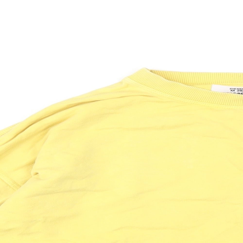 Pull&Bear Womens Yellow Cotton Pullover Sweatshirt Size M Pullover