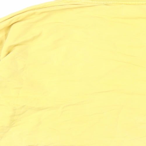 Pull&Bear Womens Yellow Cotton Pullover Sweatshirt Size M Pullover