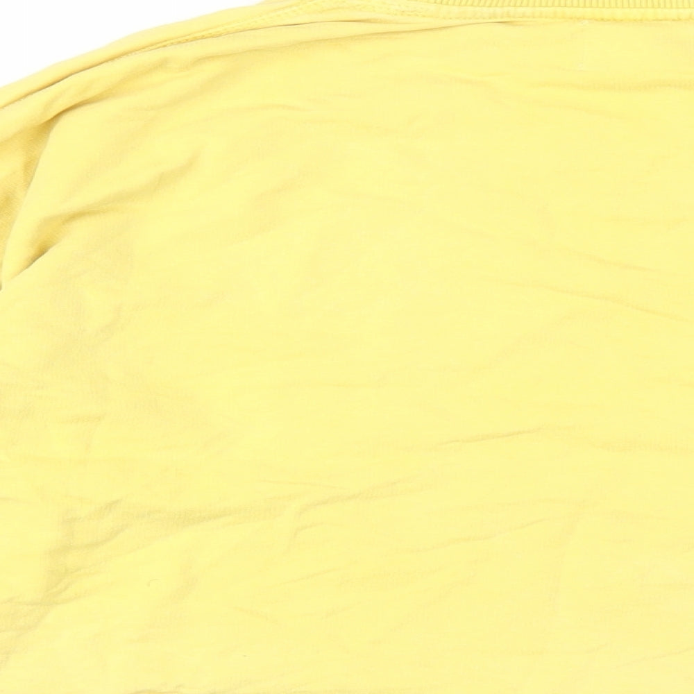 Pull&Bear Womens Yellow Cotton Pullover Sweatshirt Size M Pullover