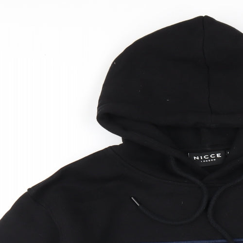 NICCE Mens Black Cotton Pullover Hoodie Size M