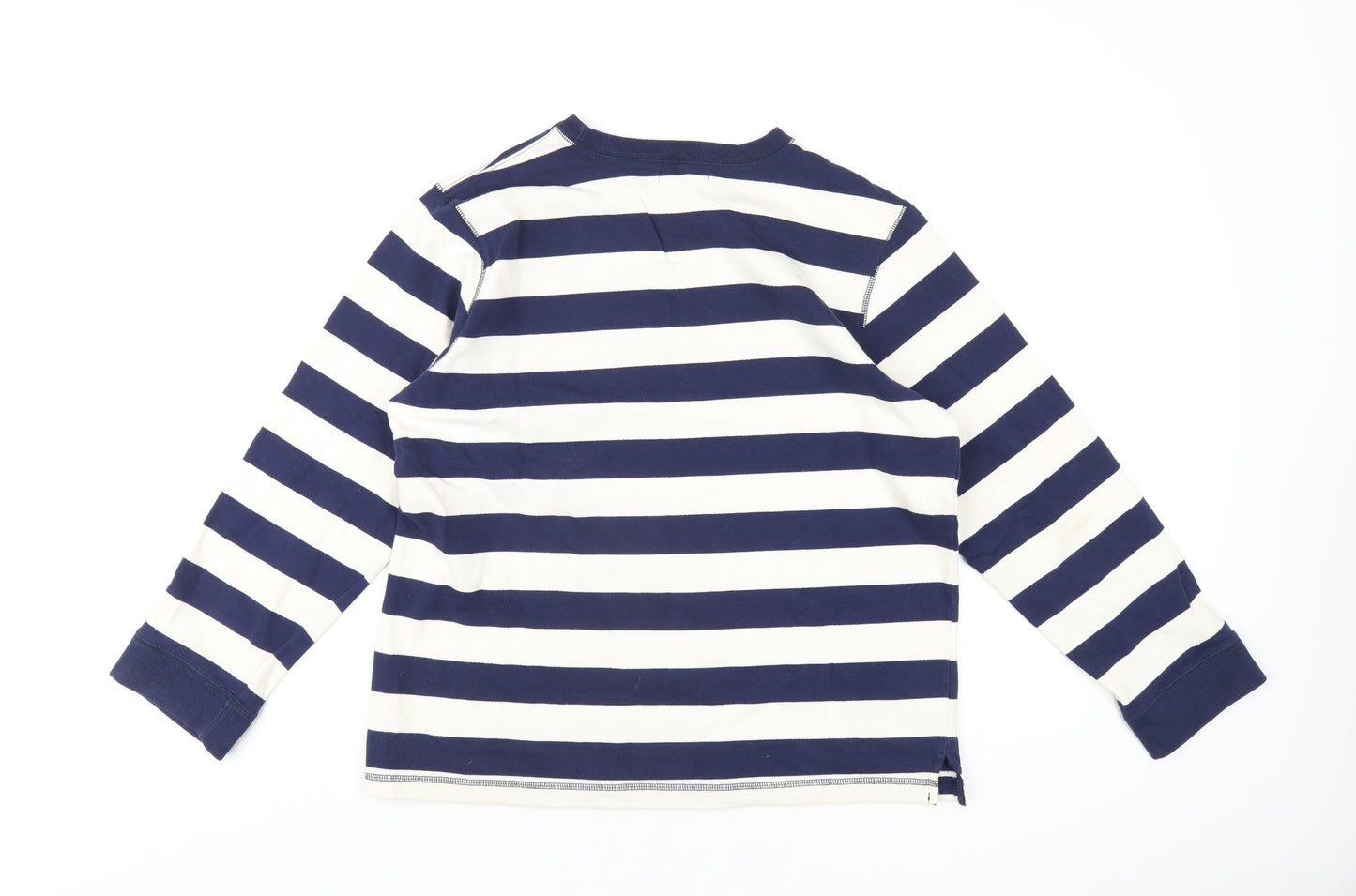Boden Womens Blue Striped Cotton Pullover Sweatshirt Size M Pullover