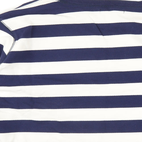 Boden Womens Blue Striped Cotton Pullover Sweatshirt Size M Pullover