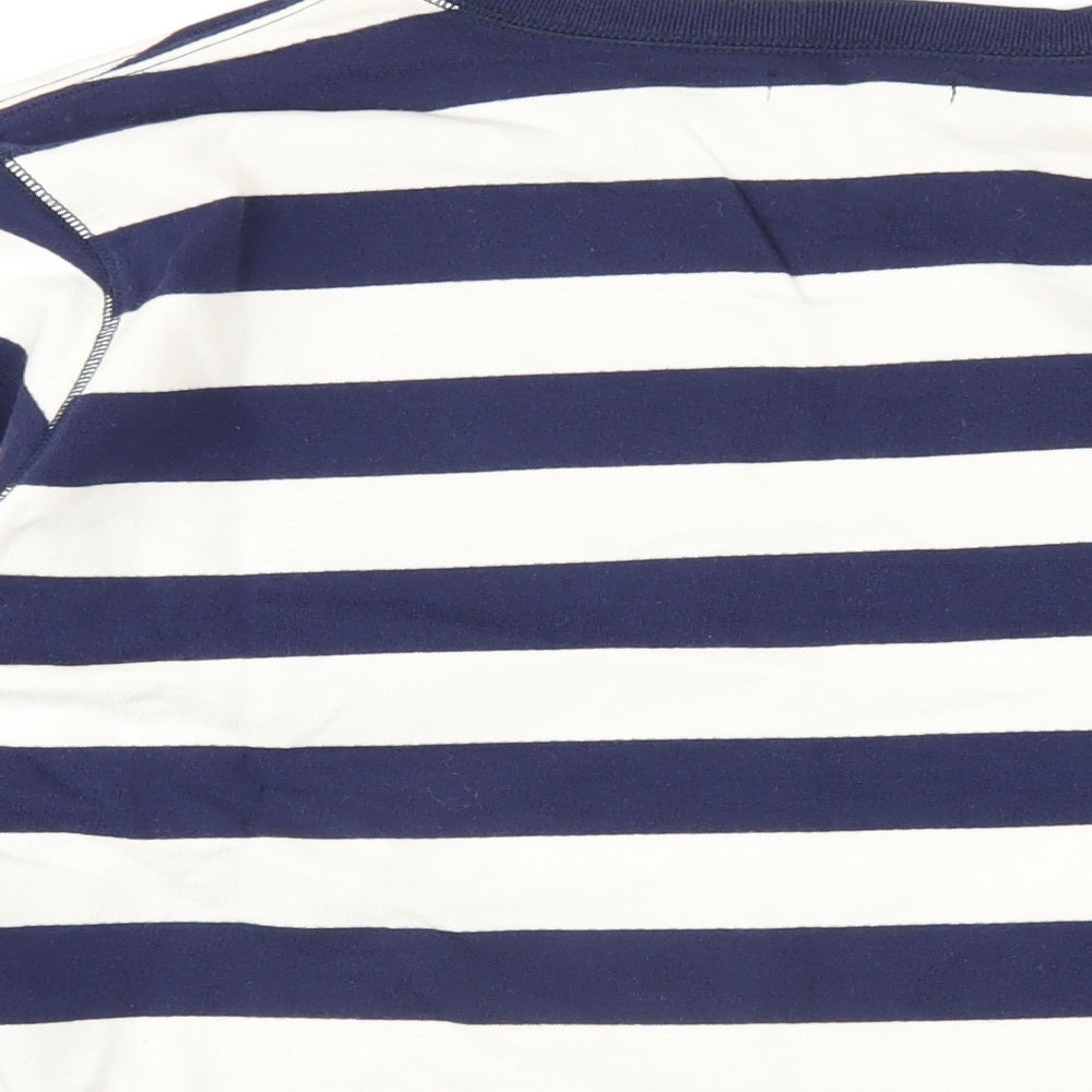 Boden Womens Blue Striped Cotton Pullover Sweatshirt Size M Pullover