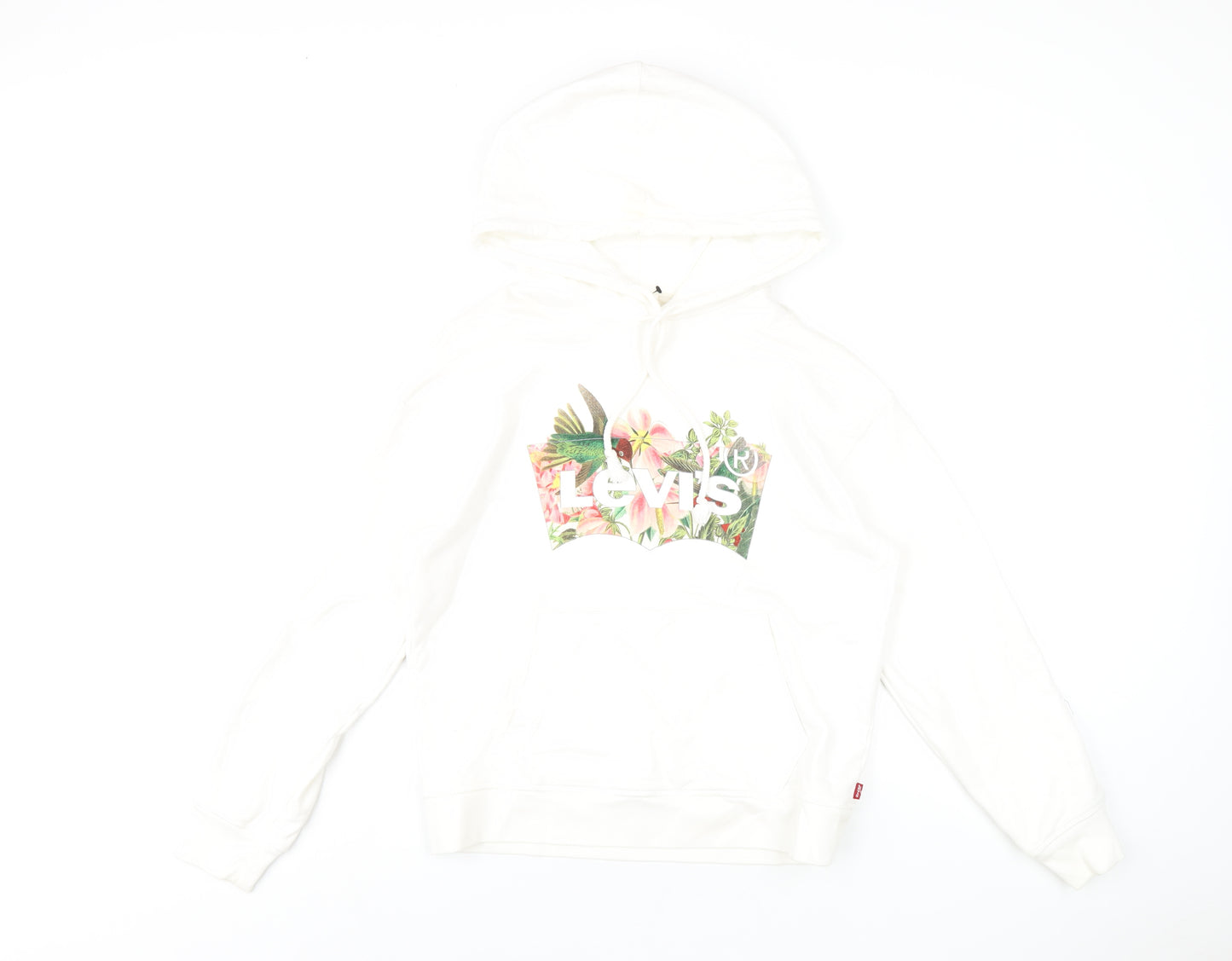 Levi's Womens White Cotton Pullover Hoodie Size XS Pullover