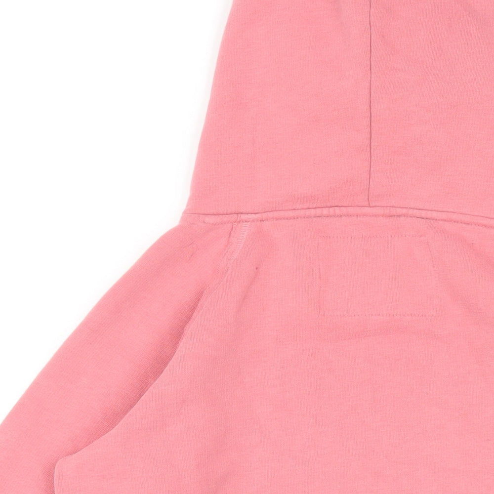 Animal Womens Pink Cotton Pullover Hoodie Size 12 Pullover