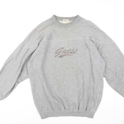 GUESS Mens Grey Cotton Pullover Sweatshirt Size L