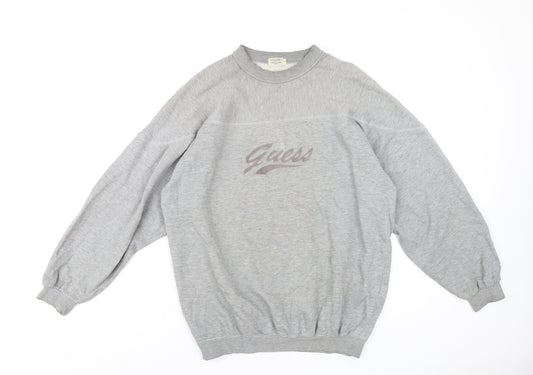 GUESS Mens Grey Cotton Pullover Sweatshirt Size L