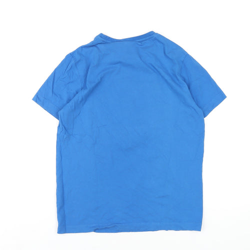 Euro 2016 Boys Blue Cotton Basic T-Shirt Size S Round Neck Pullover - Euro 2016 France