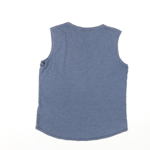 Gap Womens Blue Cotton Basic Tank Size M Round Neck