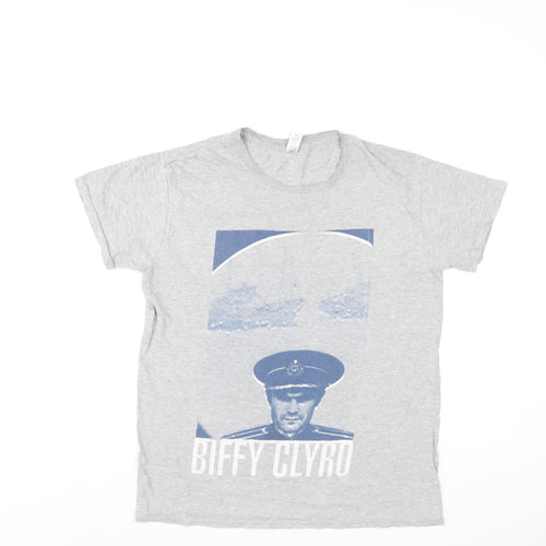Biffy Clyro Mens Grey Cotton T-Shirt Size M Round Neck