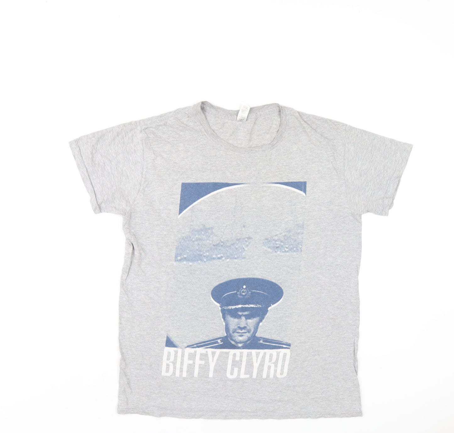 Biffy Clyro Mens Grey Cotton T-Shirt Size M Round Neck
