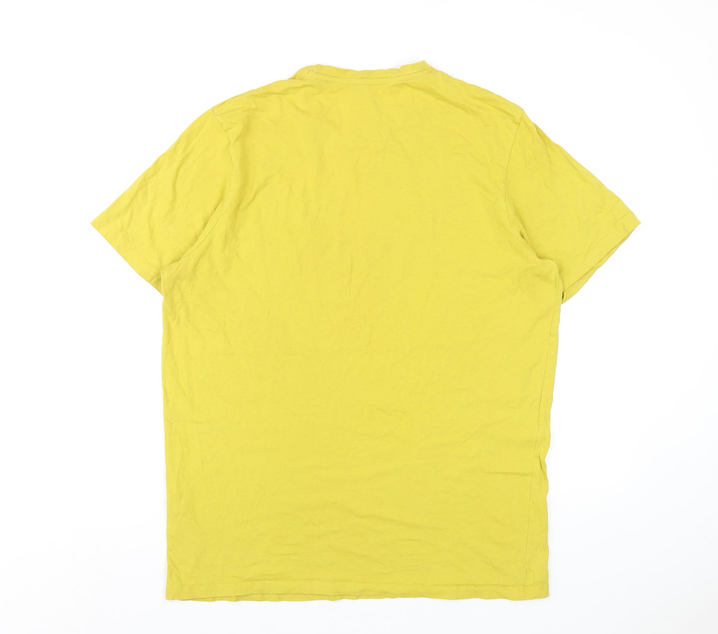 RAB Mens Yellow Cotton T-Shirt Size L Round Neck