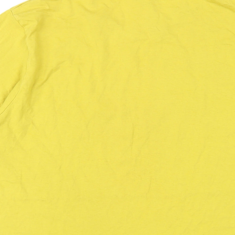 RAB Mens Yellow Cotton T-Shirt Size L Round Neck