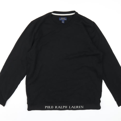 Polo Ralph Lauren Mens Black Cotton Pullover Sweatshirt Size L